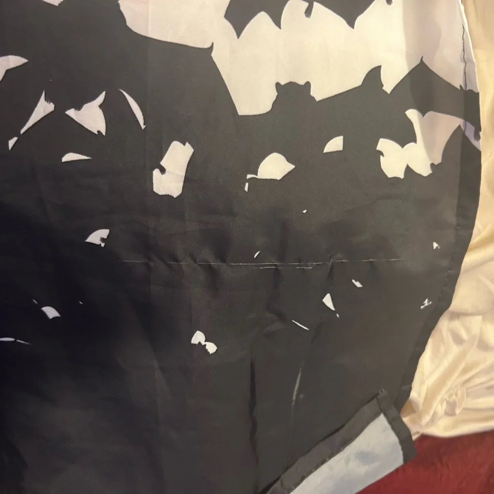 Sourpuss bats shower curtain PRELOVED washed batty goth discontinued
